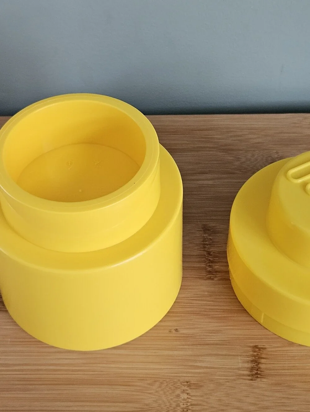LEGO Yellow Stackable Storage Brick Canister Made In Poland